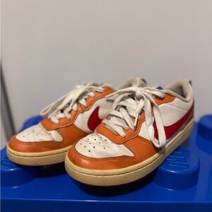 Nike Kids Orange and White Sneakers